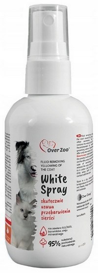 Over Zoo White Spray - płyn usuwający zażółcenia sierści 100ml