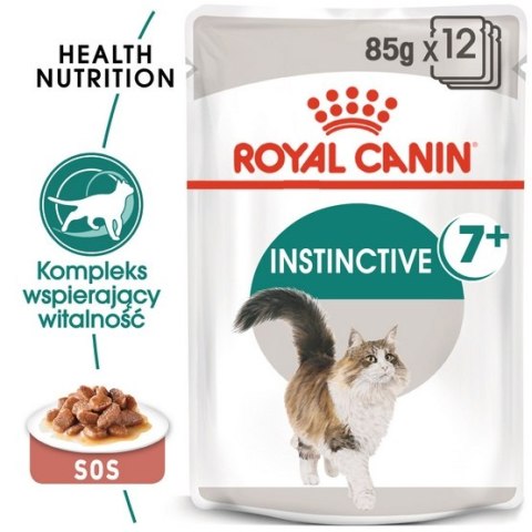 Royal Canin Instinctive +7 w sosie karma mokra dla kotów starszych, wybrednych saszetka 85g