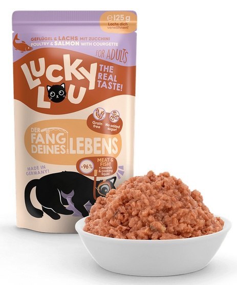 Lucky Lou Lifestage Adult Drób i łosoś saszetka 125g