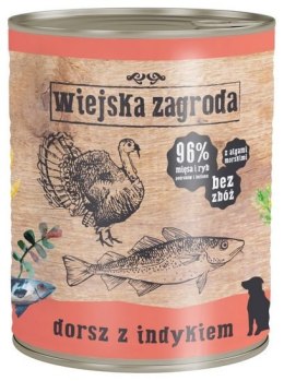 Wiejska Zagroda Dorsz z indykiem puszka 800g