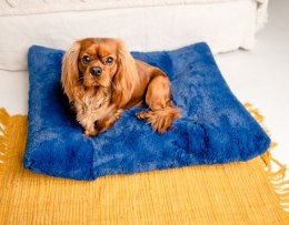 MIMIKO Pets Legowisko Shaggy prostokątne XL 85x65cm chabrowe