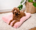 MIMIKO Pets Legowisko Shaggy prostokątne XL 85x65cm różowe