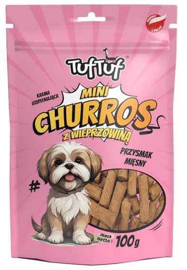 TUF TUF Mini Churros z wieprzowiną dla psa 100g