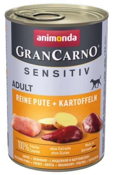 Animonda GranCarno Sensitiv Indyk + ziemniaki puszka 400g