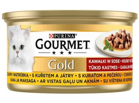 Gourmet Gold Kurczak i wątróbka w sosie 85g