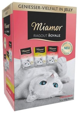 Miamor Ragout Royale Mix Galaretka - indyk, łosoś, cielęcina saszetki 12x100g