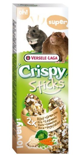 Versele-Laga Crispy Sticks Hamster & Rat Rice & Vegetables - kolby dla chomików i szczurów z ryżem i warzywami 110g