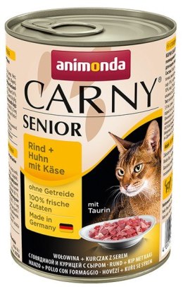 Animonda Carny Senior Wołowina, Kurczak + Ser puszka 400g