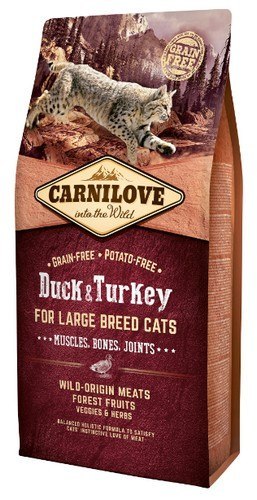 Carnilove Cat Duck & Turkey for Large Breed - kaczka i indyk 6kg