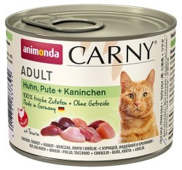 Animonda Carny Adult Kurczak, Indyk + Królik puszka 200g