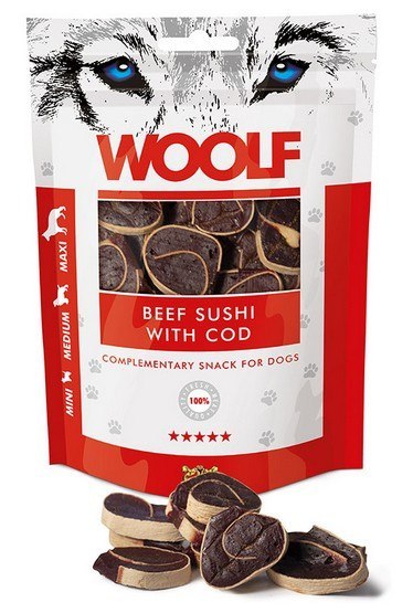 Woolf Beef Sushi With Cod 100g