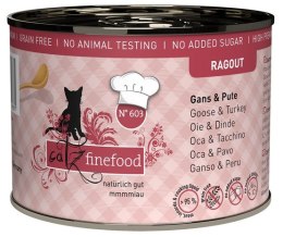 Catz Finefood Ragout N.603 Gęś i Indyk puszka 190g