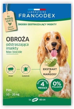 Francodex Obroża odstraszająca insekty średnie psy 10-20kg 60cm [FR179172]