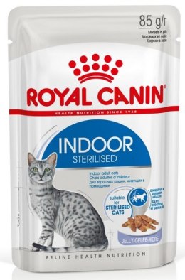 Royal Canin Indoor Sterilised Jelly karma mokra dla kotów dorosłych sterylizowanych, przebywających w domu saszetka 85g