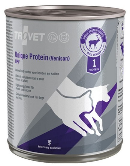 Trovet Unique Protein UPV Dziczyzna dla psa i kota puszka 800g