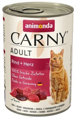 Animonda Carny Adult Wołowina + Serca puszka 400g