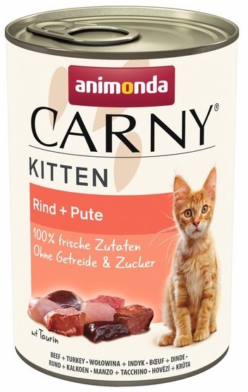 Animonda Carny Kitten Wołowina + Indyk puszka 400g