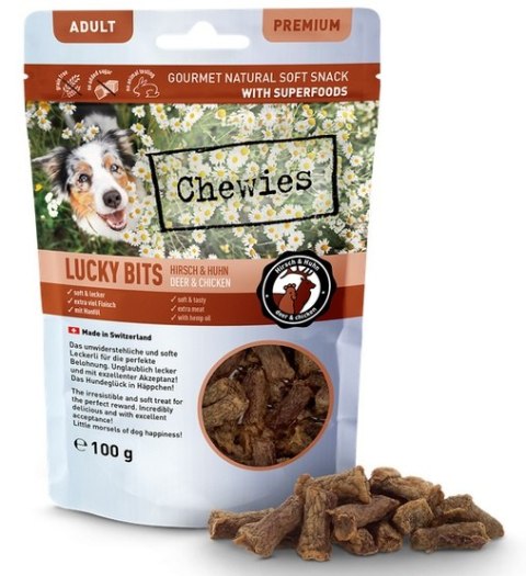 Chewies Lucky Bits Adult Jeleń & kurczak 100g