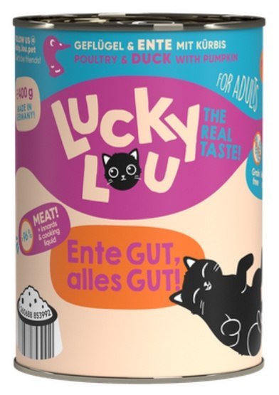 Lucky Lou Lifestage Adult Drób i kaczka puszka 400g