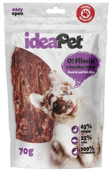 IdeaPet O! Fileciki z kaczką i rybą 70g